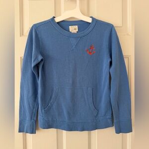Crewcuts Light Blue Anchor Sweatshirt with Red Embroidery